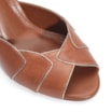 Peep Toe Details Couro Caramelo - imagem 7