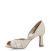 Peep Toe Details Couro Off White/Champagne - imagem 5