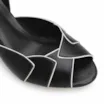 Peep Toe Details Couro Preto/Off White - imagem 6
