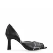 Peep Toe Details Couro Preto/Off White - imagem 2