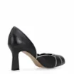 Peep Toe Details Couro Preto/Off White - imagem 3