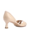 Peep Toe Kitten Couro Bege/Off White - imagem 3