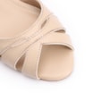 Peep Toe Kitten Couro Bege/Off White - imagem 6