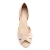 Peep Toe Kitten Couro Bege/Off White - imagem 5