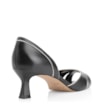 Peep Toe Kitten Couro Preto/Off White - imagem 3