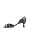Peep Toe Kitten Couro Preto/Off White - imagem 4