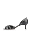 Peep Toe Kitten Couro Preto/Off White - imagem 4