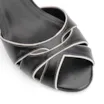 Peep Toe Kitten Couro Preto/Off White - imagem 6