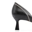 Peep Toe Kitten Couro Preto/Off White - imagem 7