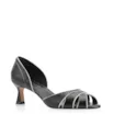 Peep Toe Kitten Couro Preto/Off White - imagem 1