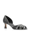 Peep Toe Kitten Couro Preto/Off White - imagem 1