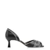 Peep Toe Kitten Couro Preto/Off White - imagem 2