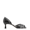 Peep Toe Kitten Couro Preto/Off White - imagem 2