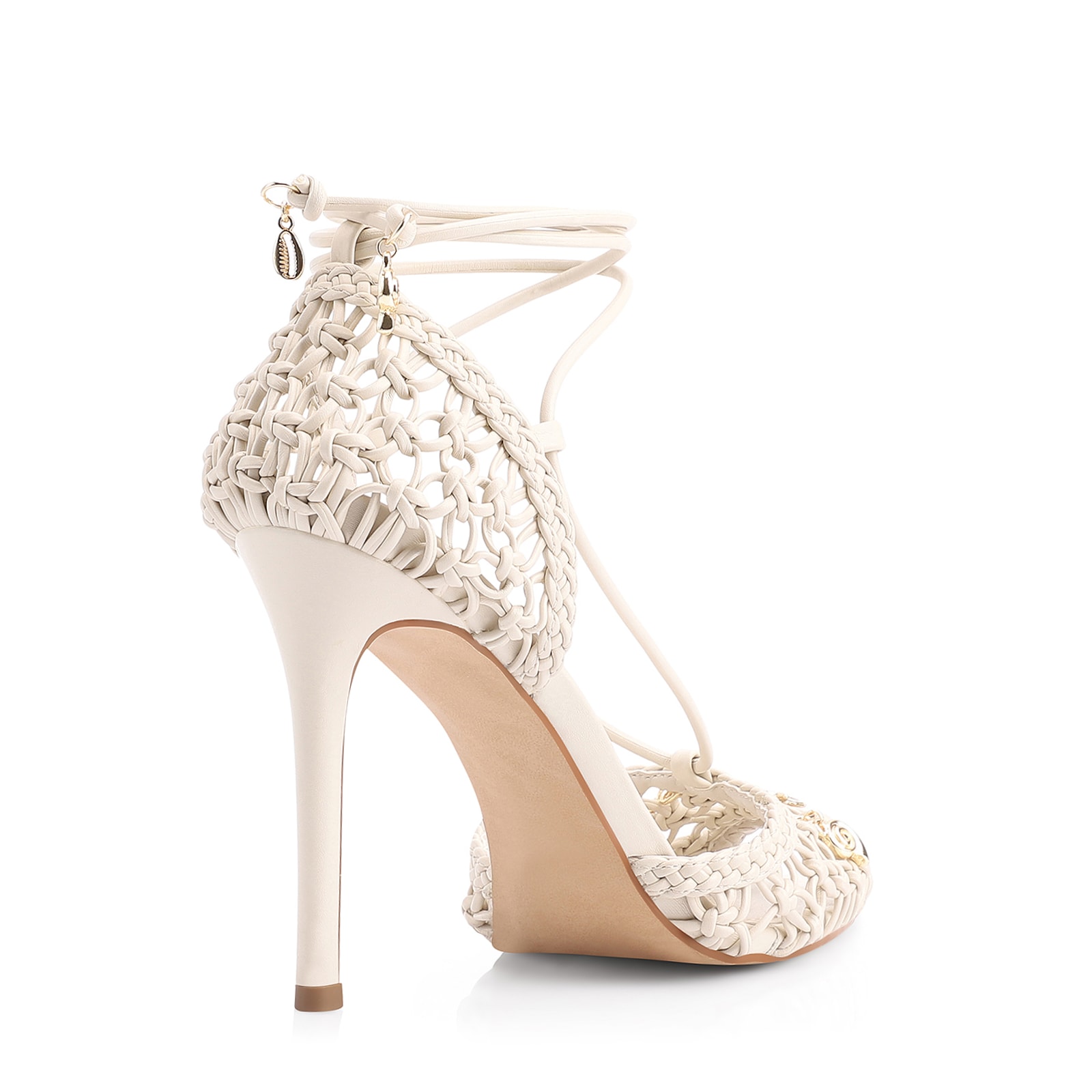 Peep Toe Macramê Alt Off White