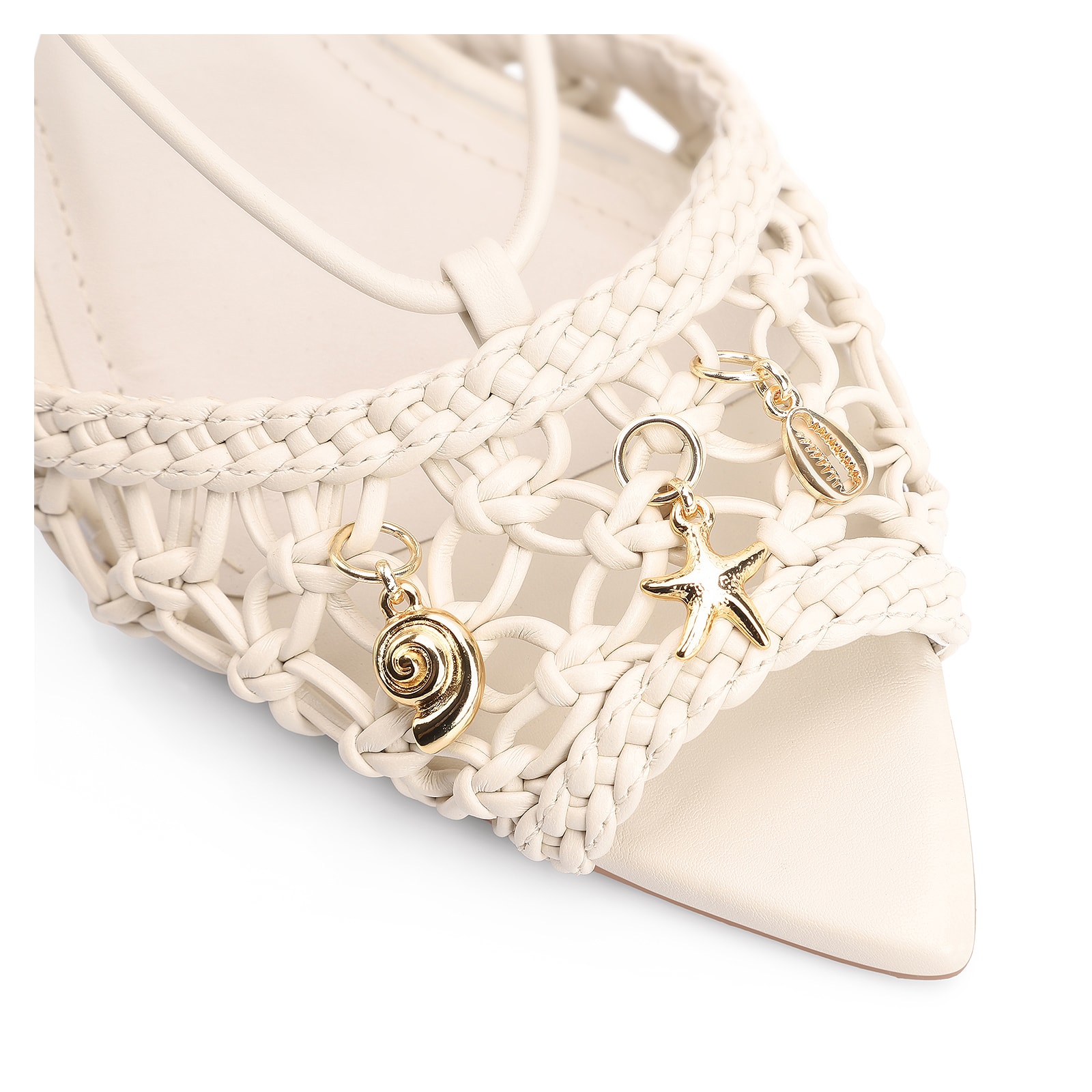 Peep Toe Macramê Alt Off White