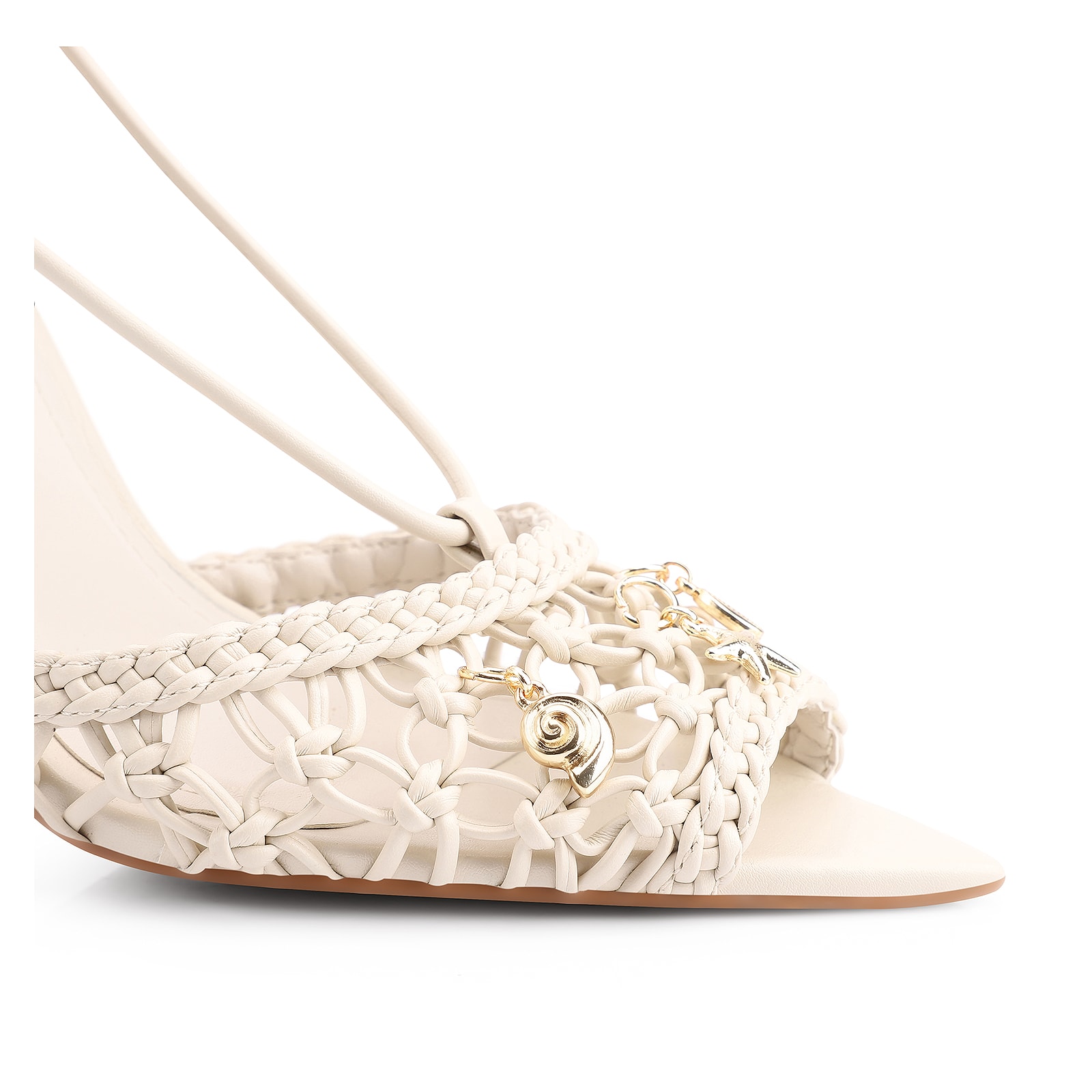 Peep Toe Macramê Alt Off White