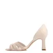 Peep Toe Off White  Salto Fino Alto Couro/Alt Tiras Tramadas - imagem 4