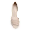 Peep Toe Off White  Salto Fino Alto Couro/Alt Tiras Tramadas - imagem 5