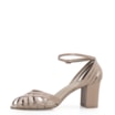 Peep Toe Tiras Couro Bege - imagem 4