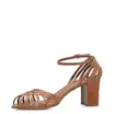 Peep Toe Tiras Couro Caramelo - imagem 4
