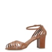 Peep Toe Tiras Couro Caramelo - imagem 4