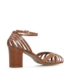 Peep Toe Tiras Couro Caramelo - imagem 3