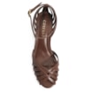Peep Toe Tiras Couro Marrom Escuro - imagem 6