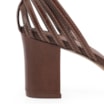 Peep Toe Tiras Couro Marrom Escuro - imagem 8