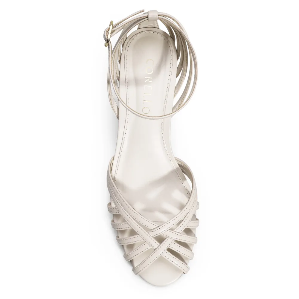 Peep Toe Tiras Couro Off White - imagem 5
