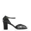 Peep Toe Tiras Couro Preto - imagem 3