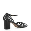 Peep Toe Tiras Couro Preto - imagem 4