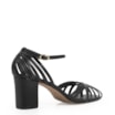 Peep Toe Tiras Couro Preto - imagem 4