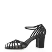 Peep Toe Tiras Couro Preto - imagem 5