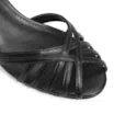 Peep Toe Tiras Couro Preto - imagem 7