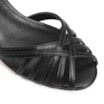 Peep Toe Tiras Couro Preto - imagem 7