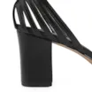 Peep Toe Tiras Couro Preto - imagem 8