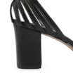 Peep Toe Tiras Couro Preto - imagem 8