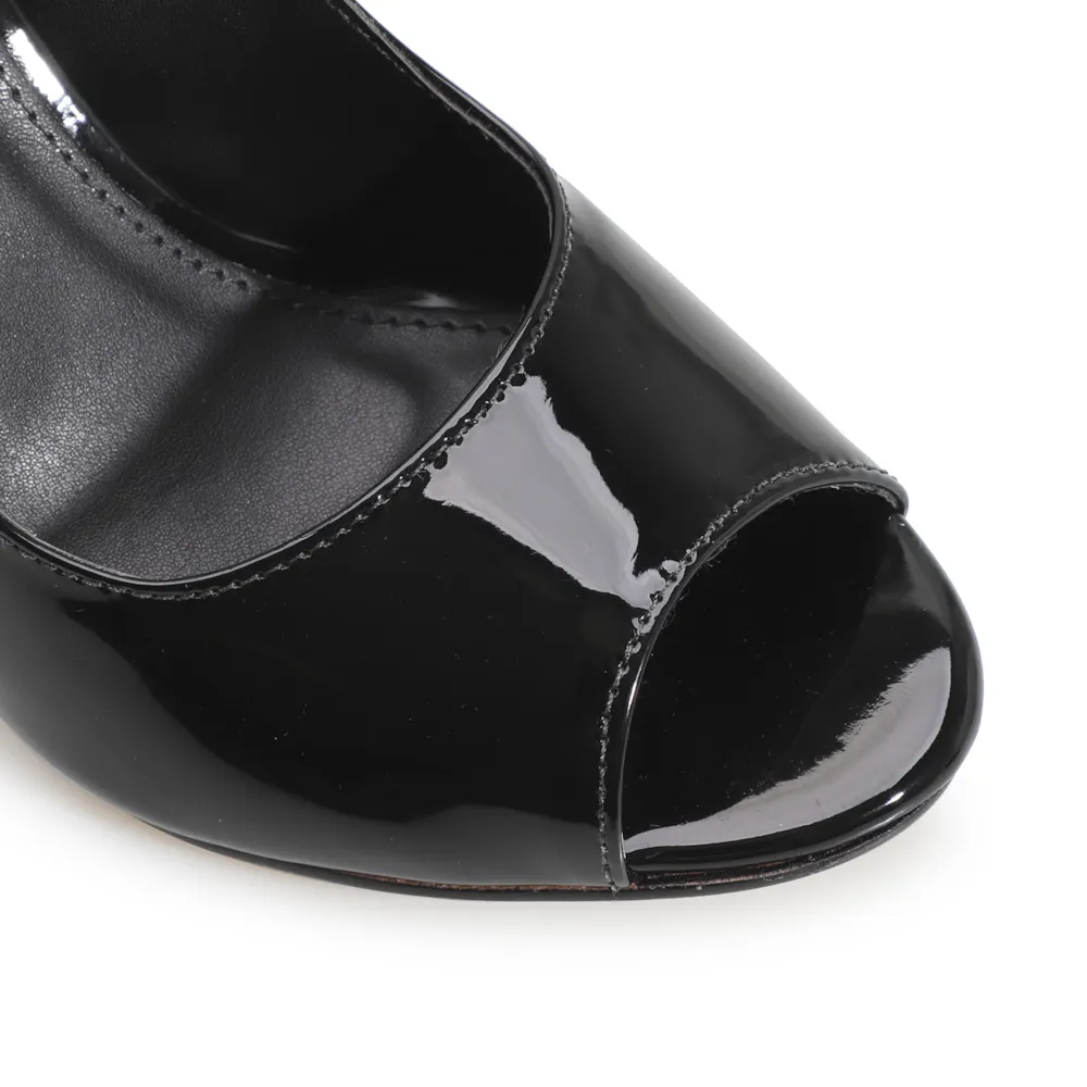 Peep Toe Verniz Preto - imagem 6