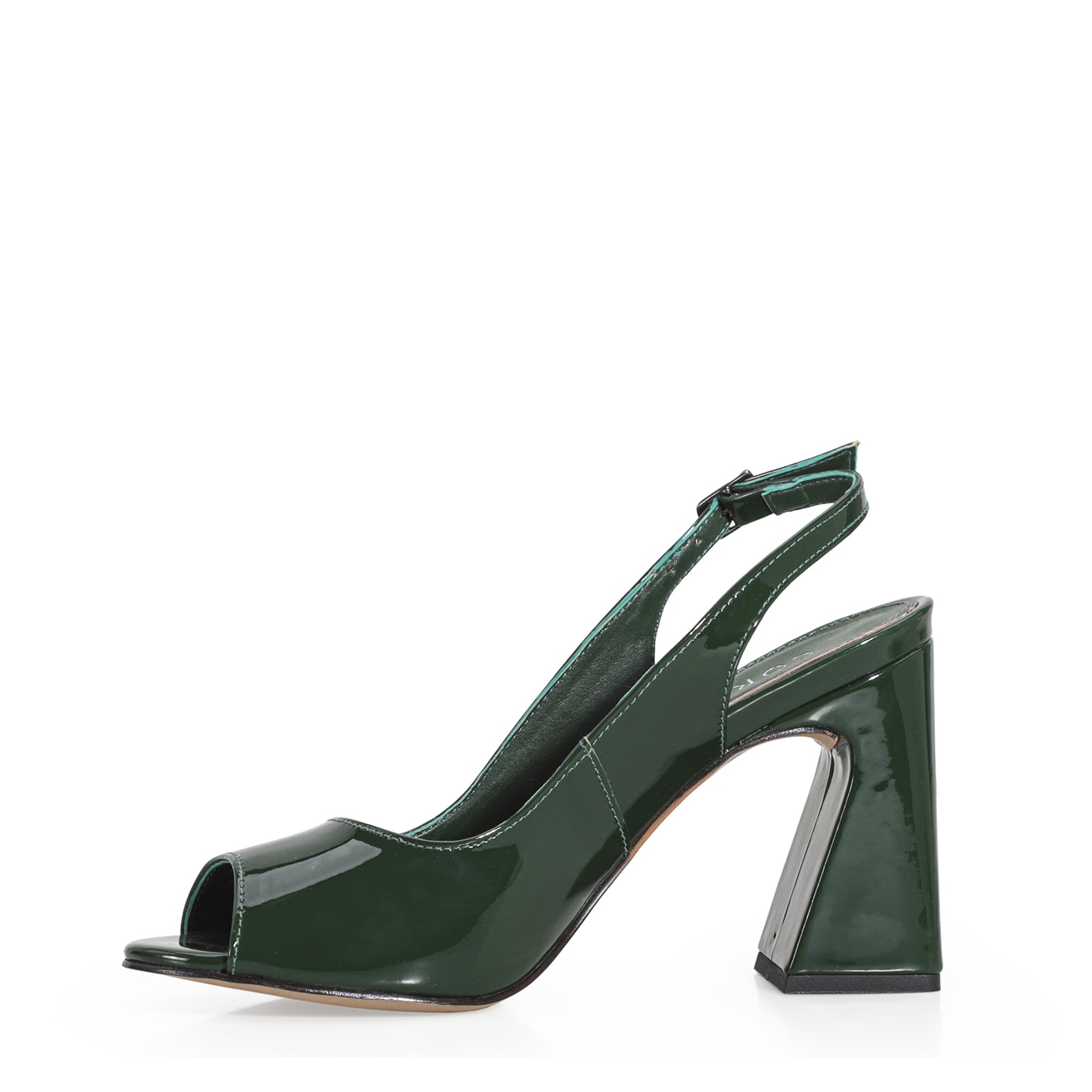 Peep Toe Verniz Verde
