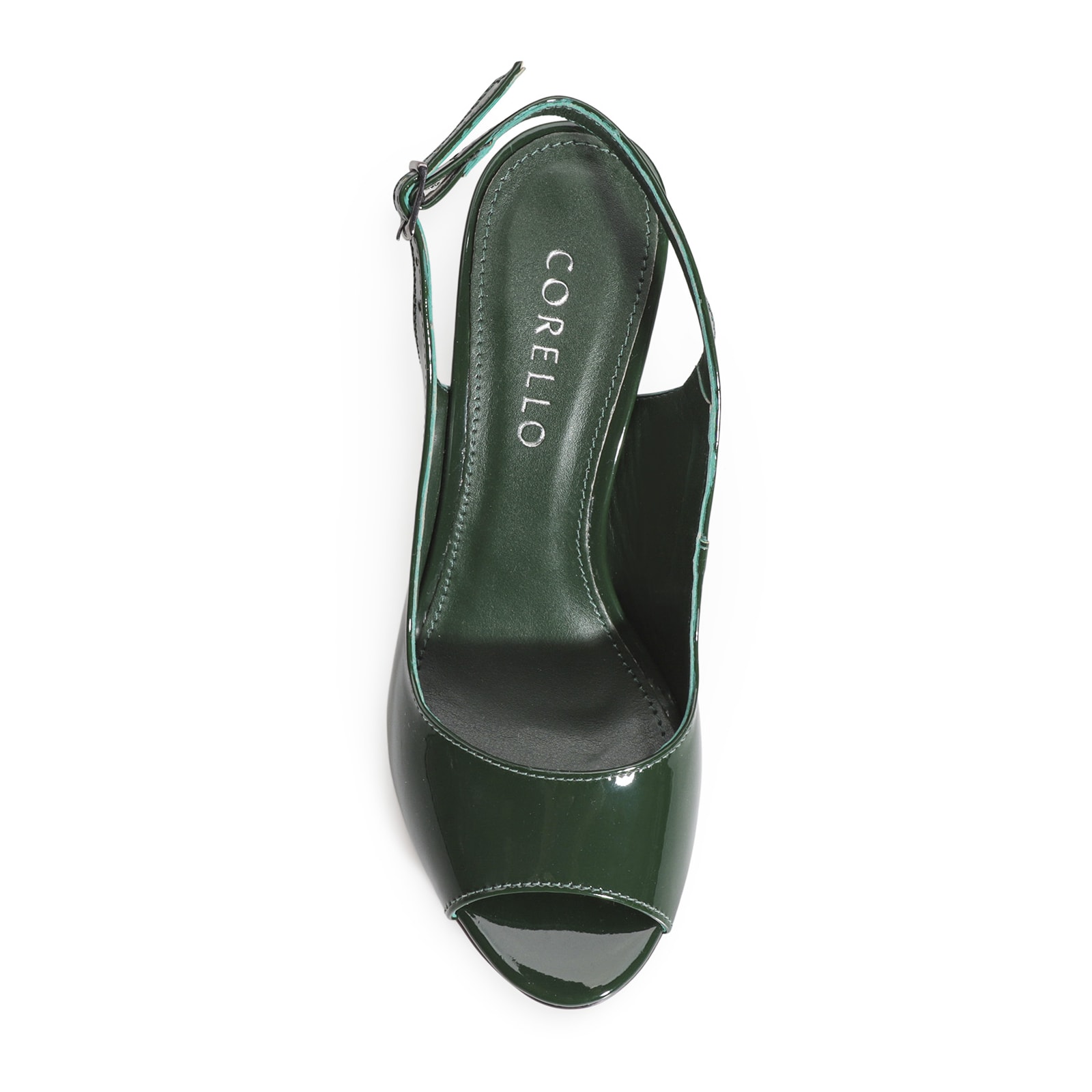 Peep Toe Verniz Verde