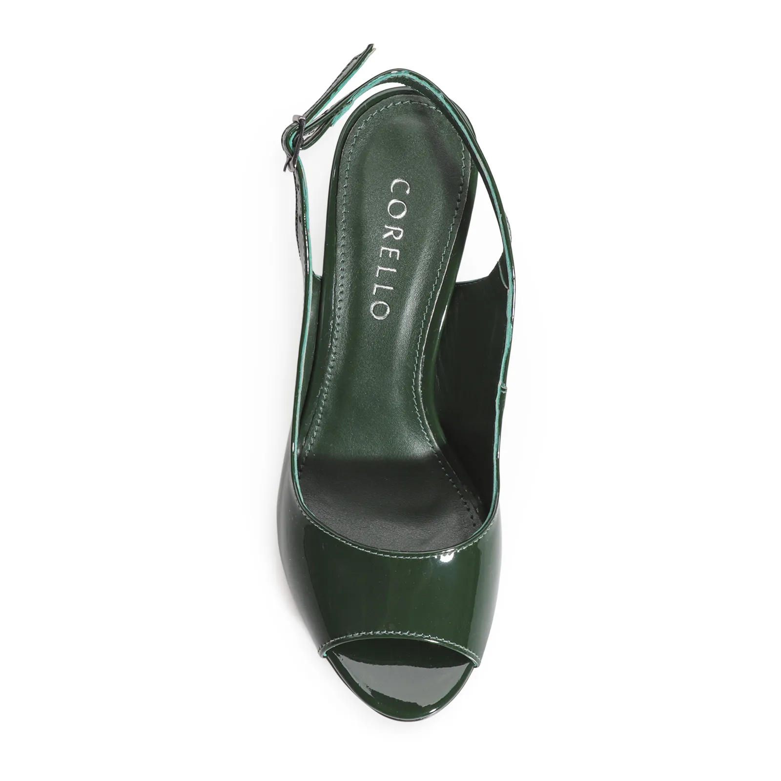 Peep Toe Verniz Verde