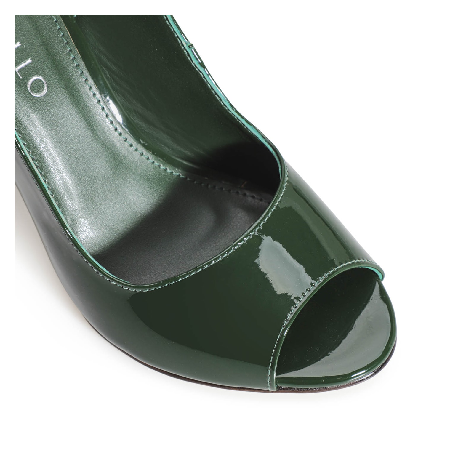 Peep Toe Verniz Verde