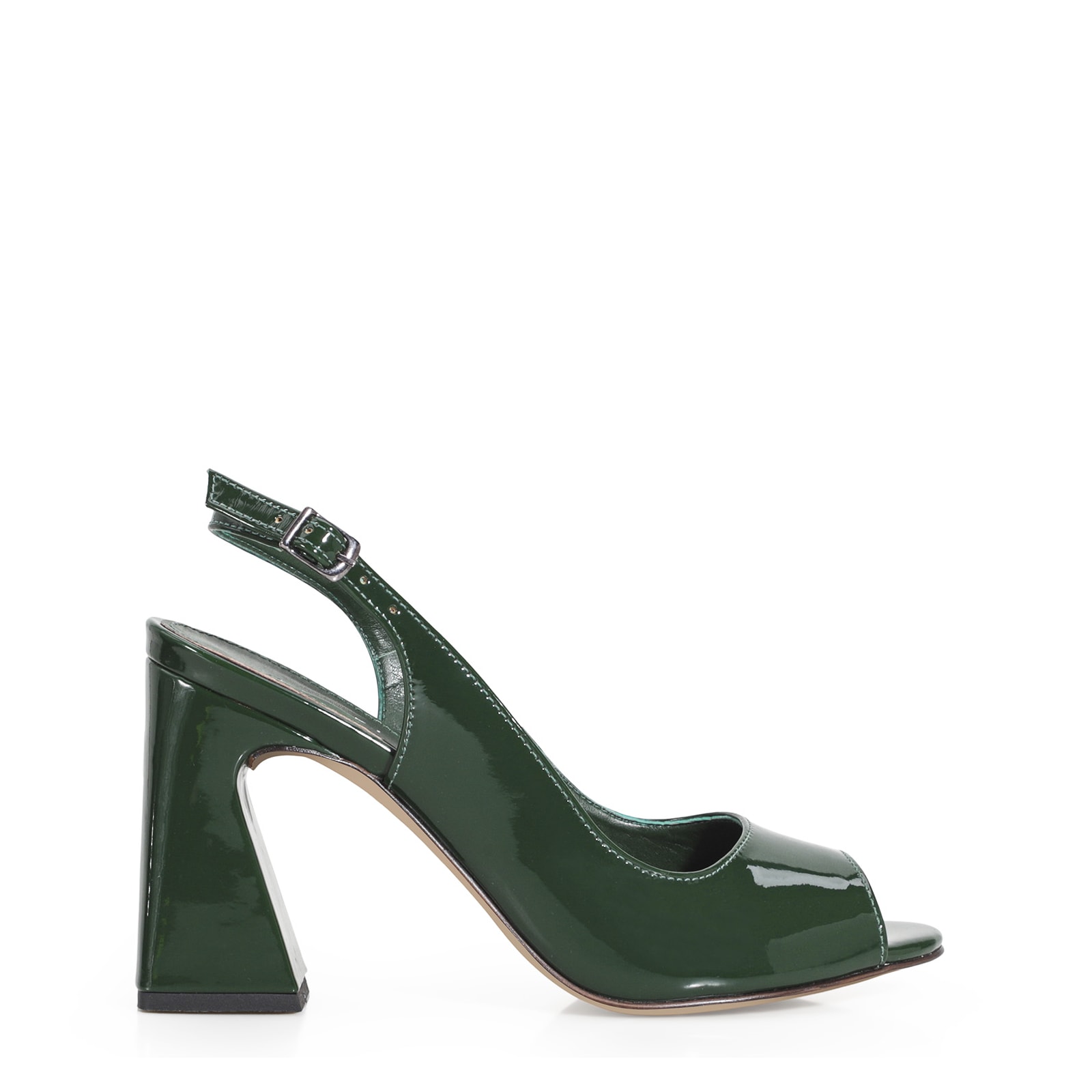 Peep Toe Verniz Verde
