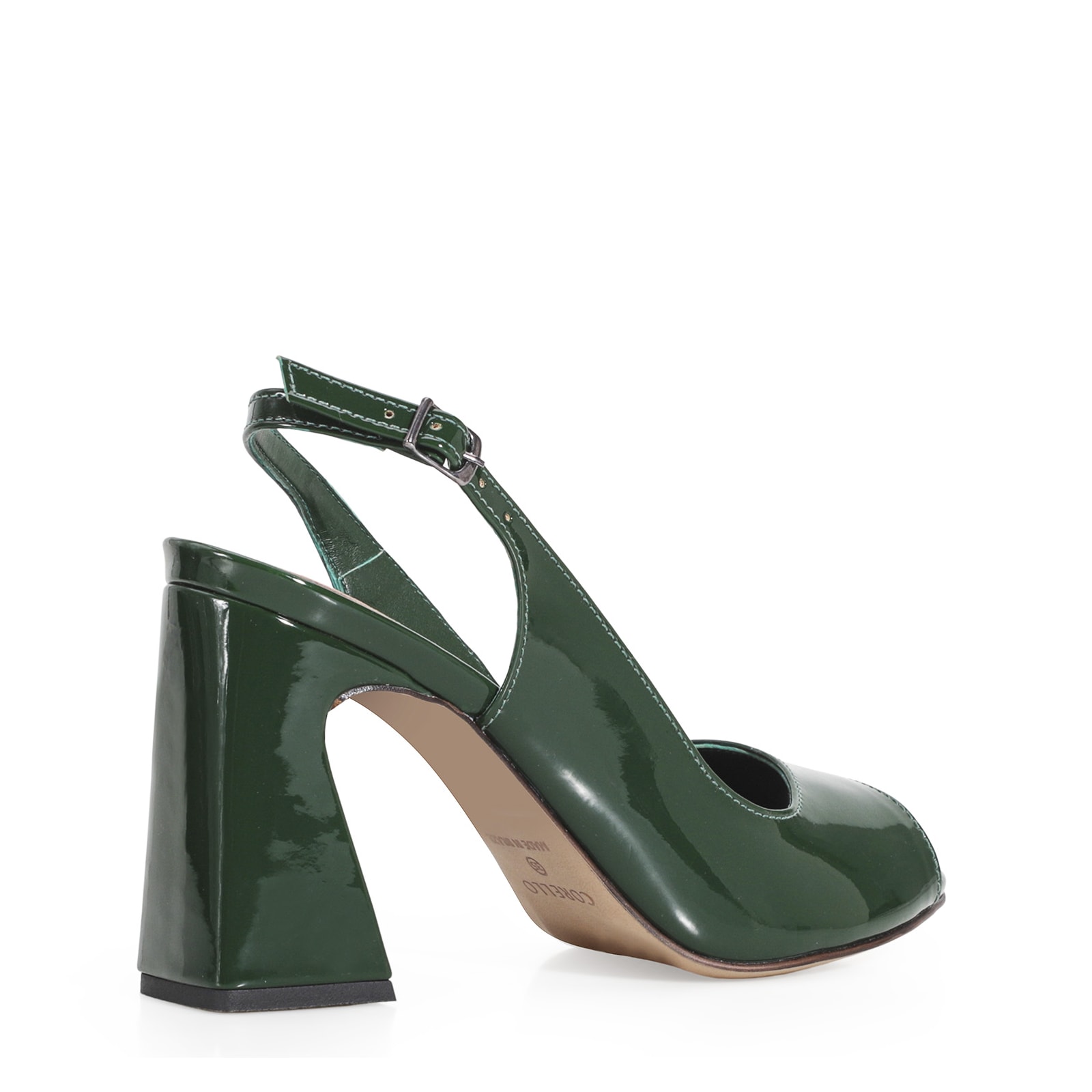 Peep Toe Verniz Verde