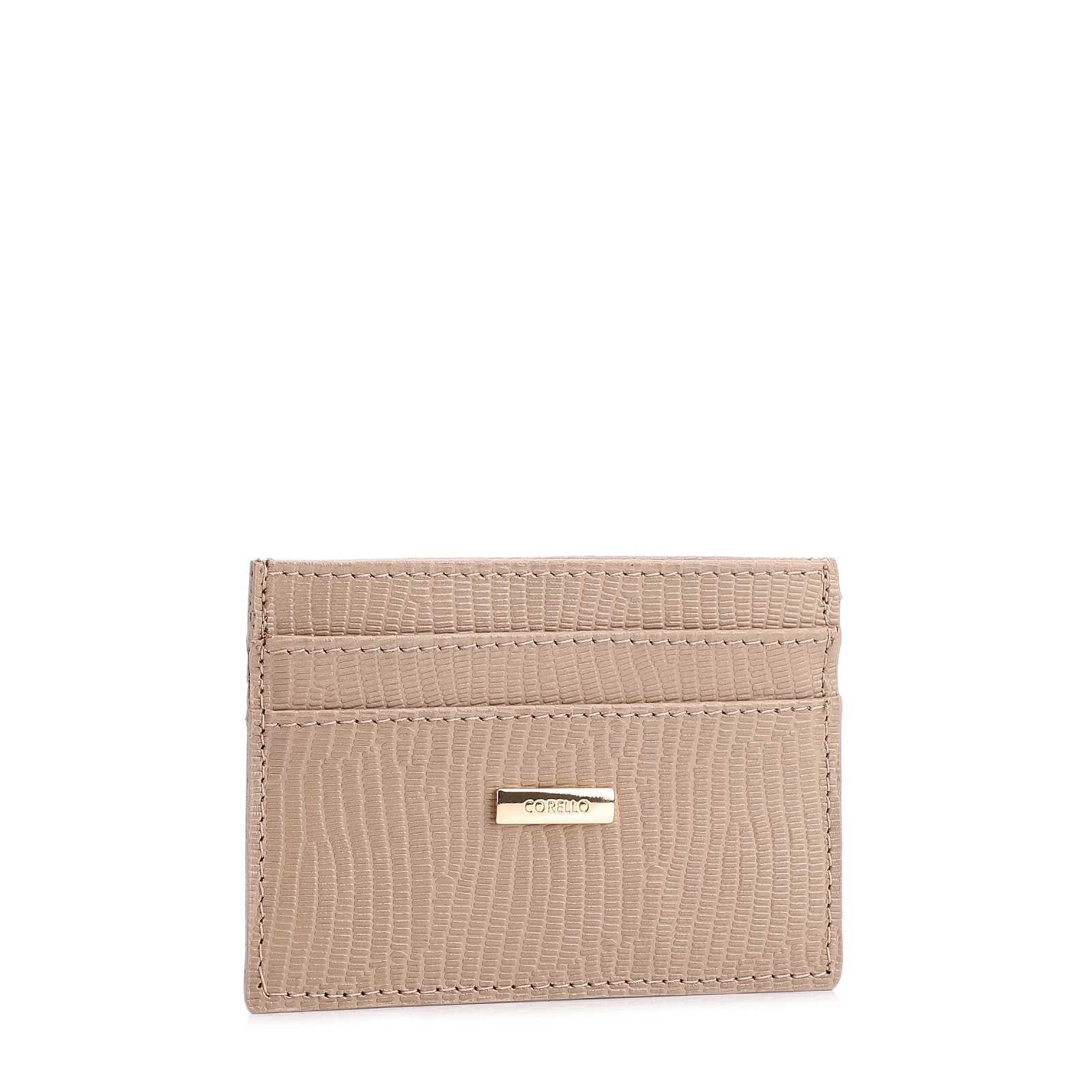 Porta Cartão Couro Bege