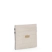 Porta Cartão Couro Croco Off White - imagem 2