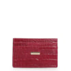 Porta Cartão Couro Croco Vermelho - imagem 1
