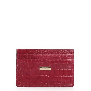 Couro Croco Vermelho