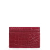 Porta Cartão Couro Croco Vermelho - imagem 3