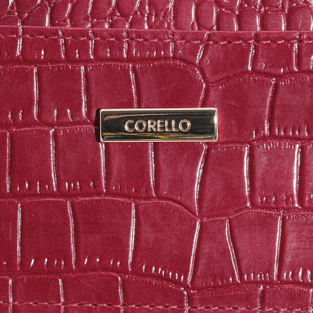 Porta Cartão Couro Croco Vermelho - imagem 4